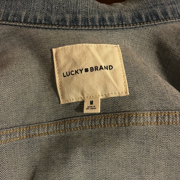 Lucky Brand cotton blend denim jacket size M - Picture 5 of 6